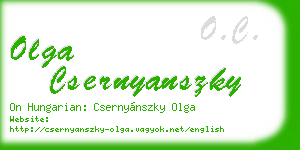 olga csernyanszky business card